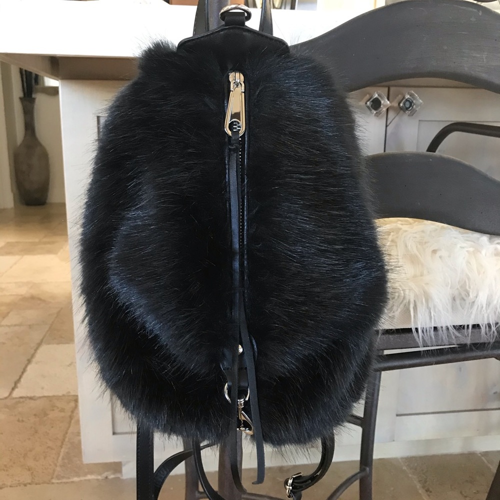 Rebecca Minkoff Faux Fur convertible back pack
